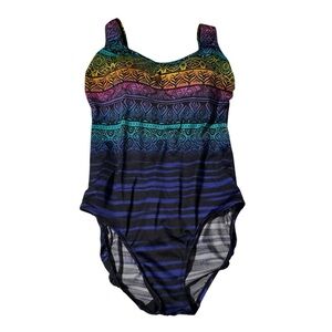 Longitude One Piece Bathing Suit Multicolour Pattern Size